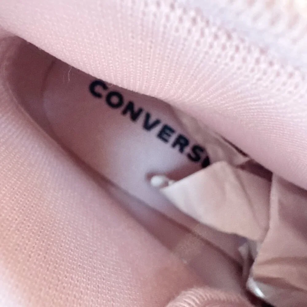 Converse High Top Sneakers in White with Ruffle - Picture 7 of 9